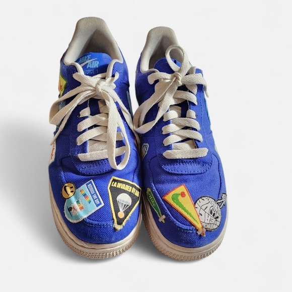 Nike Air Force 1 Low Los Angeles "Anniversary Edition" Blue Canvas W 6.5 Retro - Picture 2 of 10